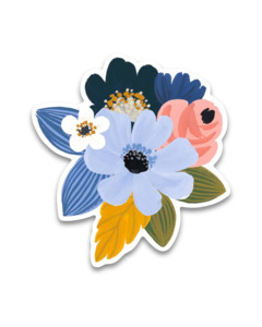 Under 25 Goodies: Vinyl Sticker - Aurélie Periwinkle Blue Flower