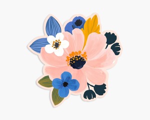 Under 25 Goodies: Vinyl Sticker - Pink & blue Floral Bouquet