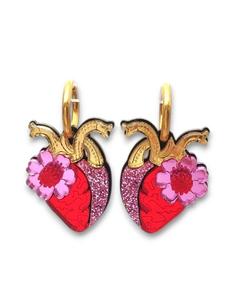 Full Collection: Acrylic Statement Hoop Earrings - Anatomic Heart