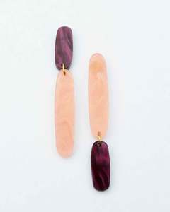 Hagen Co: Tango Earrings - Blush & Merlot