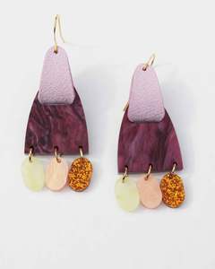 Hagen Co: Salsa Earrings - Merlot