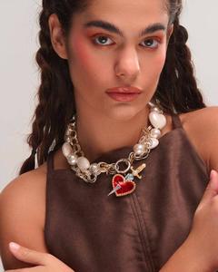 Entire: Statement Choker Necklace - Heart Stab