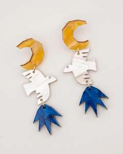 Entire: Night Bird Statement Drop Earrings