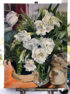 Products: Lisianthus in Glass Vase - MADCAT