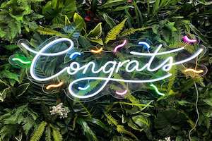Neon Signs: "Congrats" Neon Sign