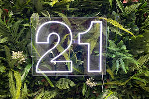 Neon Signs: "21" Neon Sign