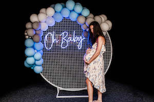 "Oh Baby" Blue Neon Sign