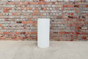 Furniture: Ribbed White Plinth