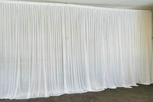 Fabric Backdrop: Pleated Backdrop White