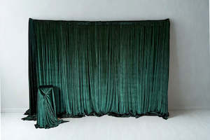 Accessories: Green Velvet Backdrop Curtain