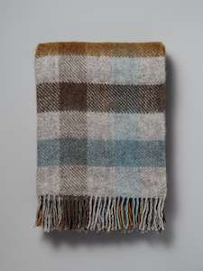 Klippan: Gotland Wool Throw –  Multi Turquoise