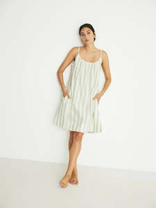 General Sleep: Evie Slip - Pear Stripe