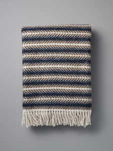Oscar Wool Blanket – Blue Sand