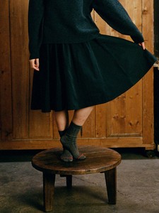 Wardrobe: Tip Toe Crew Socks – Grey & Cherry Trim
