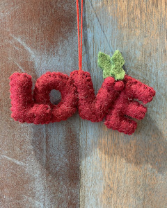 holiday ornament: Pashom Felted Decoration - Love