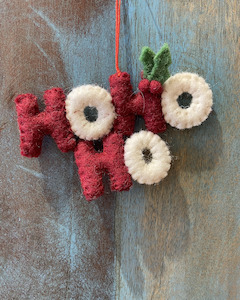 holiday ornament: Pashom Felted Decoration - Hohoho
