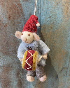 holiday ornament: Gry & Sif - Decorations Gry & Sif Small Orchestra Mouse with Drum