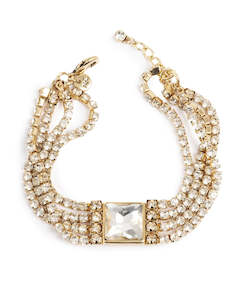 Accessories: A&C Oslo Long Statement Bracelet- gold