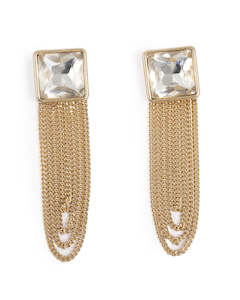 A&C Oslo Long Statement Earrings- gold
