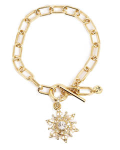 Accessories: A&C Oslo Snowflake Bracelet- gold