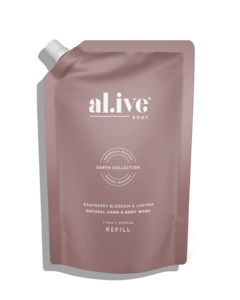 Al.ive 1 ltr wash refill - raspberry blossom & juniper