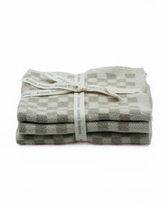 Bianca Lorenne Chekka Taupe Washcloths - set of three (Copy)