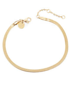 A&C Oslo Bracelet, unisex, Steel snake chain - gold