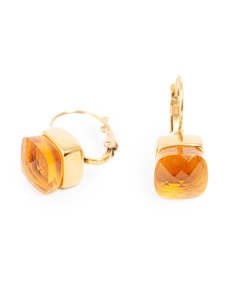 Frontpage: A&C Oslo Steel Glass Earrings - Topaz