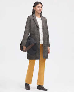 Coats: Nice Things Paloma S. Herringbone Tailor Coat- Black