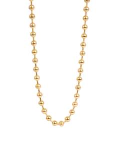 Jewellery: A&C Oslo Pure Steel Necklace Ball Chain- gold