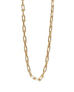 A&C Oslo Pure Steel Necklace- gold link