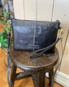Accessories: Cosgrove & Co Charlotte Black Leather Bag
