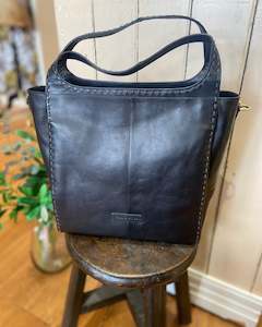 Accessories: Cosgrove & Co Candice Black Genuine Leather Bag