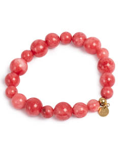A&C Oslo Wild Nature Red and Lilac Tones Bracelet- Raspberry