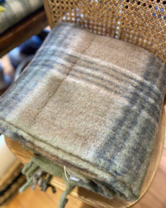 Home Living: Linens & More Bliss Wool Mohair Blend- olive green