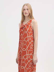 Anchor Ropes Long Dress - Chestnut