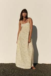 Fashion: Indi & Cold Flower Press Voile Dress Vanilla