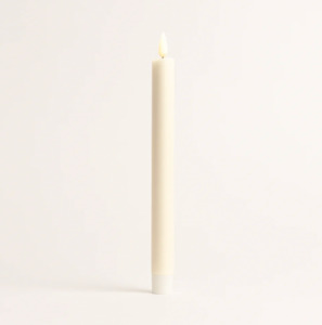 Home Living: White LED Table Candle Two Pack