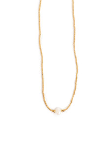 Jewellery: A&C Oslo Short Chain Miniature G Pearl