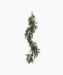 French Country Collections: Eucalyptus & Brown Berry Wood Swag - Small