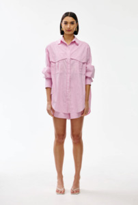Kinney Riley Shirt Pink Pinstripe