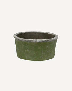 Home Living: Evergreen Wide Plant Pot & Saucer Small