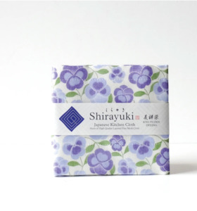 Orient Pansy Dishcloth in Blue