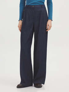Darted Blue Denim Jeans