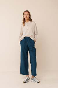 Sale Clothing: Indi & Cold Poplin Crop Pant Marino
