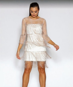 Kiki: Knee Length Special Occasion Beaded Dress at Madison Rose Bridal