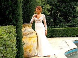 Products: Patra ML23234 Timeless Fit n Flare Wedding Dress at Madison Rose Bridal