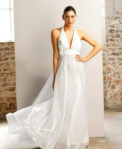 Products: Sale Storm halter style with low back, very light fabric and vdery affordable wedding dress - Madison Rose Bridal