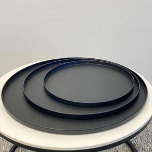 Bianca Black Metal  Tray