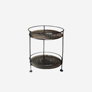 Iron 2 Tiered Round Table